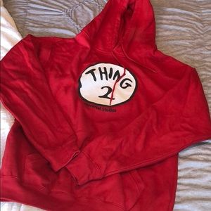 Red sweatshirt Thing 2 Universal studios